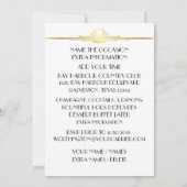 装飾的なシャンパン 保存日付招待状 招待状 (裏面)