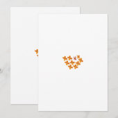 装飾的なスタイル、くすんだオレンジ、コーネルレッド シーズンカード (正面/裏面)