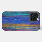 装飾的なストライプのモザイク模様 #2 iPhoneケース (裏面横)