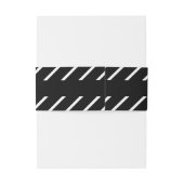 装飾的なストライプ封筒紙 招待状ベリーバンド (裏面例)