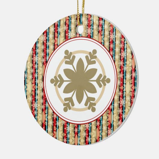 装飾的なスノーフレーククリスマスオーナメント セラミックオーナメント (左)