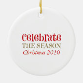 装飾的なスノーフレーククリスマスオーナメント セラミックオーナメント (裏面)