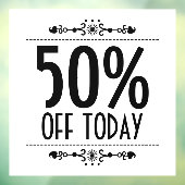 装飾的なセールス割引 ウィンドウサイン (シート3)