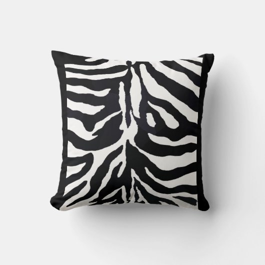 装飾的なゼブラパターンデザインテクスチャ自然 クッション (正面)