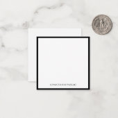 装飾的なタイプされたエレガントで黒いボーダークラシック ノートカード (正面/裏面インサイチュ)