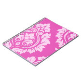 装飾的なダマスク織の芸術I -暗いピンクのライト ノートブック (左側)