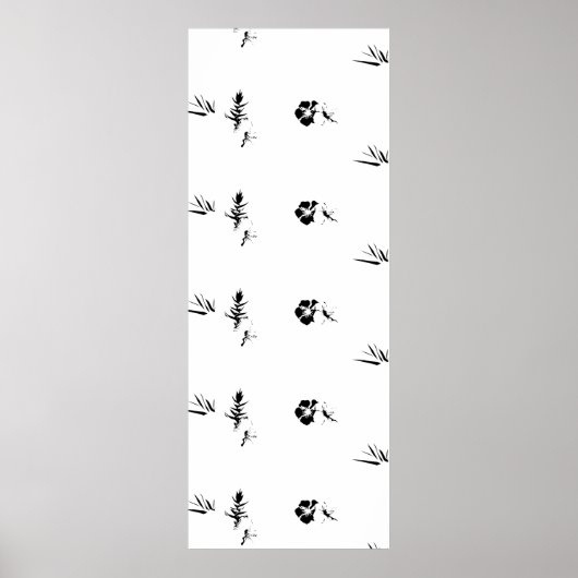 装飾的なダークグレー、木炭の台座の看板 ポスター (正面)