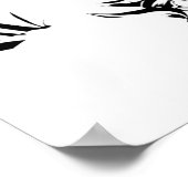 装飾的なダークグレー、木炭の台座の看板 ポスター (角)