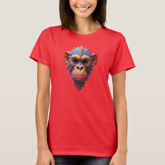 装飾的なチンパンジーのマスク Tシャツ