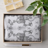 装飾的なティッシュペーパー骨格のハロウィーン 薄葉紙 (ギフト)