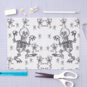 装飾的なティッシュペーパー骨格のハロウィーン 薄葉紙 (クラフト)