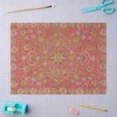 装飾的なトルコの花柄刺繍パターン 薄葉紙 (クラフト)