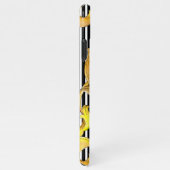 装飾的なバロックストライプと名前の付いた模様 iPhoneケース (右側)