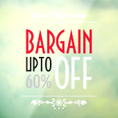 装飾的なバーゲン割引 ウィンドウサイン (シート3)