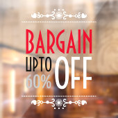 装飾的なバーゲン割引 ウィンドウサイン (シート2)