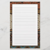 装飾的なパターンが付いている家宝の織物 便箋 (正面)