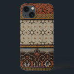 装飾的なパターンが付いている家宝の織物 iPhone 13ケース<br><div class="desc">Vess 6月エリカ著装飾的な家宝の織物のプリント。 黄褐色の背景の花パターンを特色にします。 地球の調子および花を好めばこれはあなたのための購入です!</div>