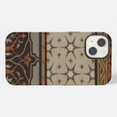 装飾的なパターンが付いている家宝の織物 iPhoneケース (裏面横)