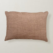 装飾的なパターン素朴なバーラップのモノグラム アクセントクッション (裏面)