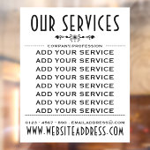 装飾的なビジネスサービスと情報 ウィンドウサイン (シート2)