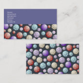 装飾的なビーズパターン名刺 名刺 (正面/裏面)