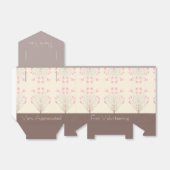 装飾的なピンクとクリームにブラウンを添えて フェイバーボックス (折り畳みなし)