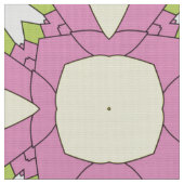 装飾的なピンクの花の幾何学模様 ファブリック (クローズアップ)