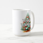 装飾的なファンタジー ホリデークリスマスツリー コーヒーマグカップ (正面右)