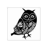 装飾的なフクロウの木製ゴムスタンプ ラバースタンプ (インプリント)