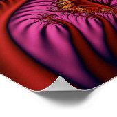 装飾的なフラクタルスパイラル ポスター (角)