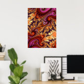 装飾的なフラクタルスパイラル ポスター (ホームオフィス)