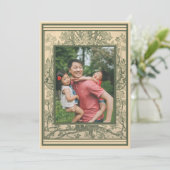 装飾的なフレンスケープ 緑の枠 フランス 風景 写真 シーズンカード (スタンド正面)