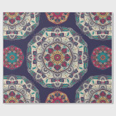 装飾的なフローラ民族 ラッピングペーパー (フラット)