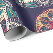 装飾的なフローラ民族 ラッピングペーパー (ロールコーナー)
