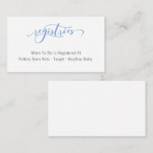 装飾的なベビーシャワーの登録のエンクロージャカード エンクロージャーカード (正面/裏面)