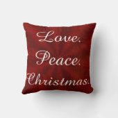 装飾的なホリデーラブピースクリスマス クッション (裏面)