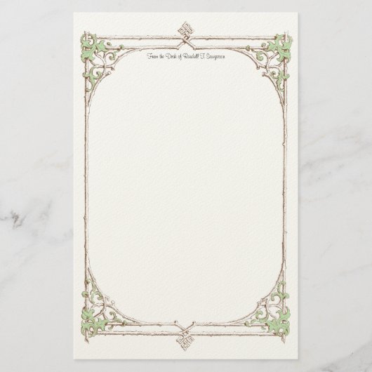 装飾的なボーダー 便箋 (正面)