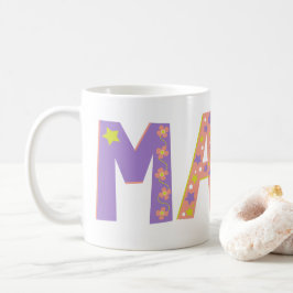 装飾的なマヤの花と星のマグカップ コーヒーマグカップ