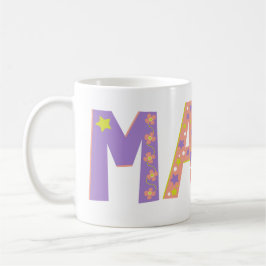 装飾的なマヤの花と星のマグカップ コーヒーマグカップ