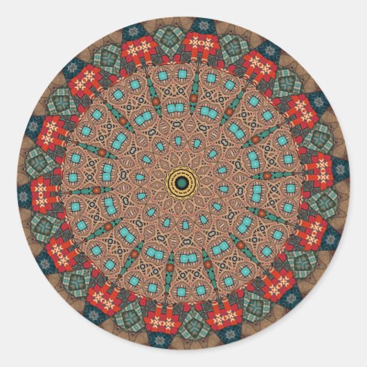 装飾的なマンダラ ラウンドシール (正面)