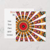装飾的なマンダラ 招待状 (正面/裏面)
