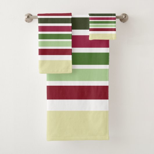 装飾的なミントグリーンとクリーム バスタオルセット (インサイチュ)