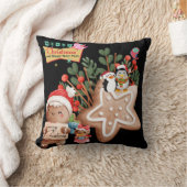 装飾的なメリークリスマスサンタ クッション (ブランケット)