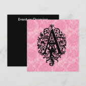 装飾的なモノグラム A 招待状 (正面/裏面)