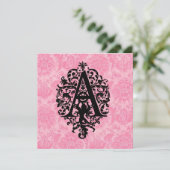 装飾的なモノグラム A 招待状 (スタンド正面)