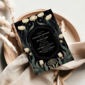 装飾的なヨーロッパのフローラ結婚アールヌーボー 招待状