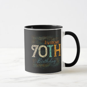 装飾的なヴィンテージ素晴らし70歳の誕生日 マグカップ