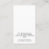 装飾的な万年筆 名刺 (裏面)