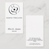 装飾的な万年筆 名刺 (正面/裏面)