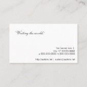 装飾的な万年筆 名刺 (裏面)